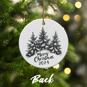 Custom Christmas Keepsake 2024 Holiday Ornament Personalized Decoration Unique Christmas Tree Design Festive Gift