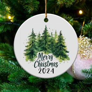 Custom Christmas Keepsake 2024, Merry Christmas Trees Ornament, Unique Holiday Decor, Personalized Xmas Gift, Tree Decoration
