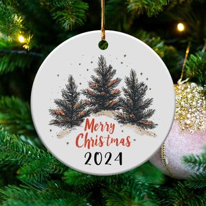 Custom Christmas Keepsake 2024, Personalized Holiday Ornament, Special Family Christmas Gift, Unique 2024 Tree Decoration, Christmas Decor
