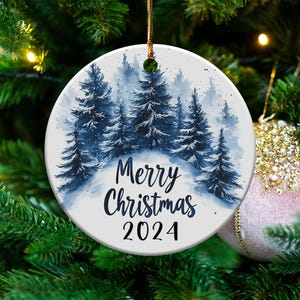 Custom Personalized Christmas Ornament 2024 Keepsake Holiday Decor Christmas Tree Decoration Xmas Gift Merry Christmas 2024