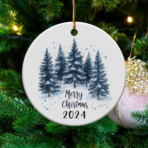 Custom Christmas Keepsake 2024, Merry Christmas Ornament, Personalized Holiday Decoration, Unique Gift, Festive Tree Decoration