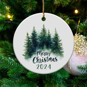 Custom Christmas Keepsake 2024, Personalized Merry Christmas Ornament, Holiday Decoration, Unique Christmas Gift, Family Christmas Keepsake