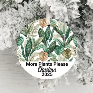 Custom Tropical Leaf Ornaments, Green Foliage Ornament, Personalized Floral Ornament, Tropical Plant Lover Gift, Botanical Decor