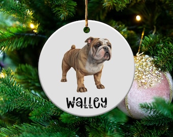 Bonita figura de bulldog, regalo para amantes de los perros bulldog, recuerdo de bulldog personalizado, adorno de bulldog hecho a mano, decoración única de bulldog