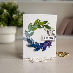 Carte de voeux faite main juste parce que - intérieur vierge - vous manquez - cartes d'encouragement - format A2 - cadeau en soi - carte de l'amitié - nature