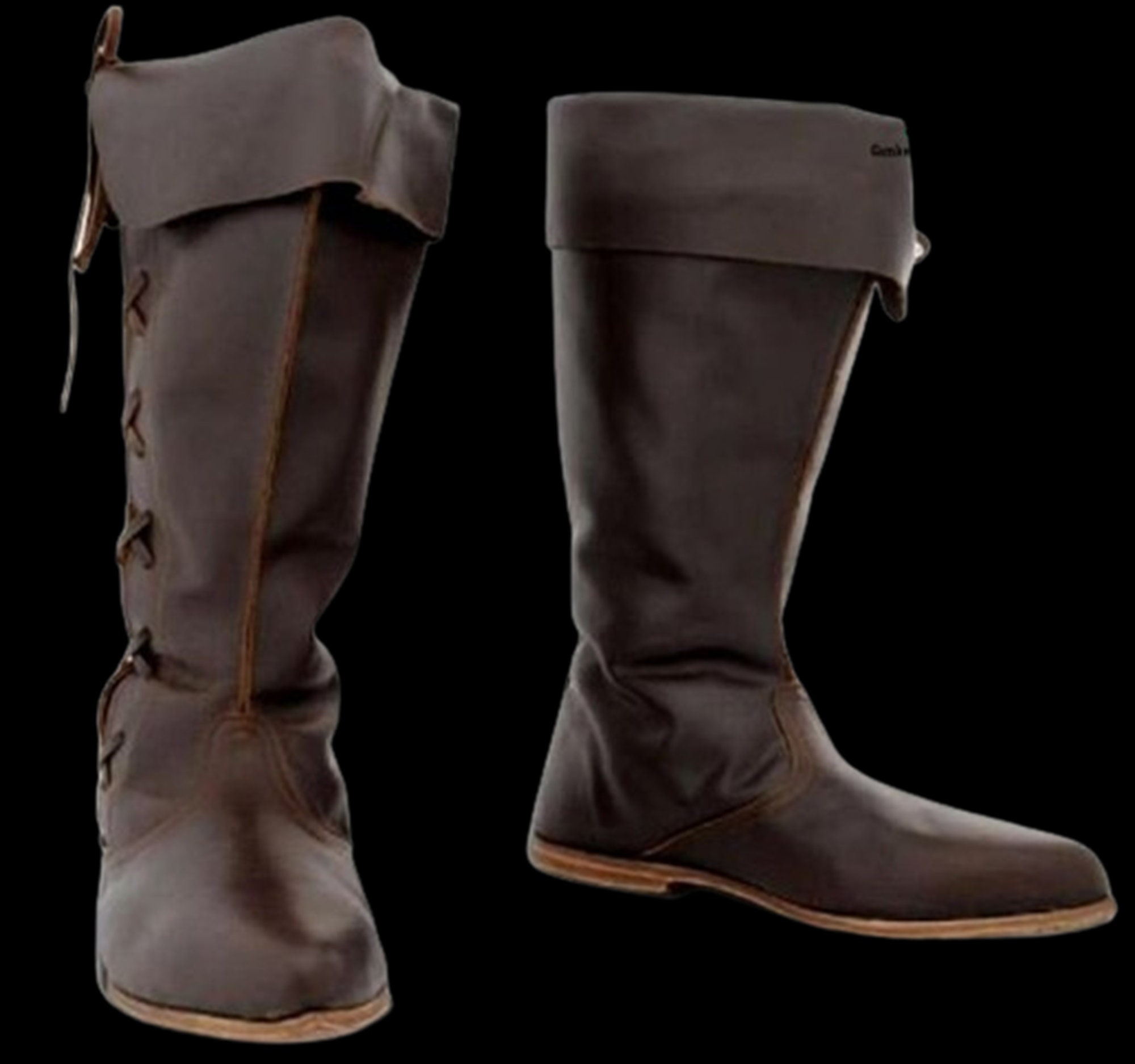 Mittelalterliche Stiefel Aus Leder Mit Riemenverschluss, 14. Jh., Lederstiefel, Schnallenstiefel, Mittelalterstiefel, Schuhe, Spätmittelalter | Battle-Merchant
