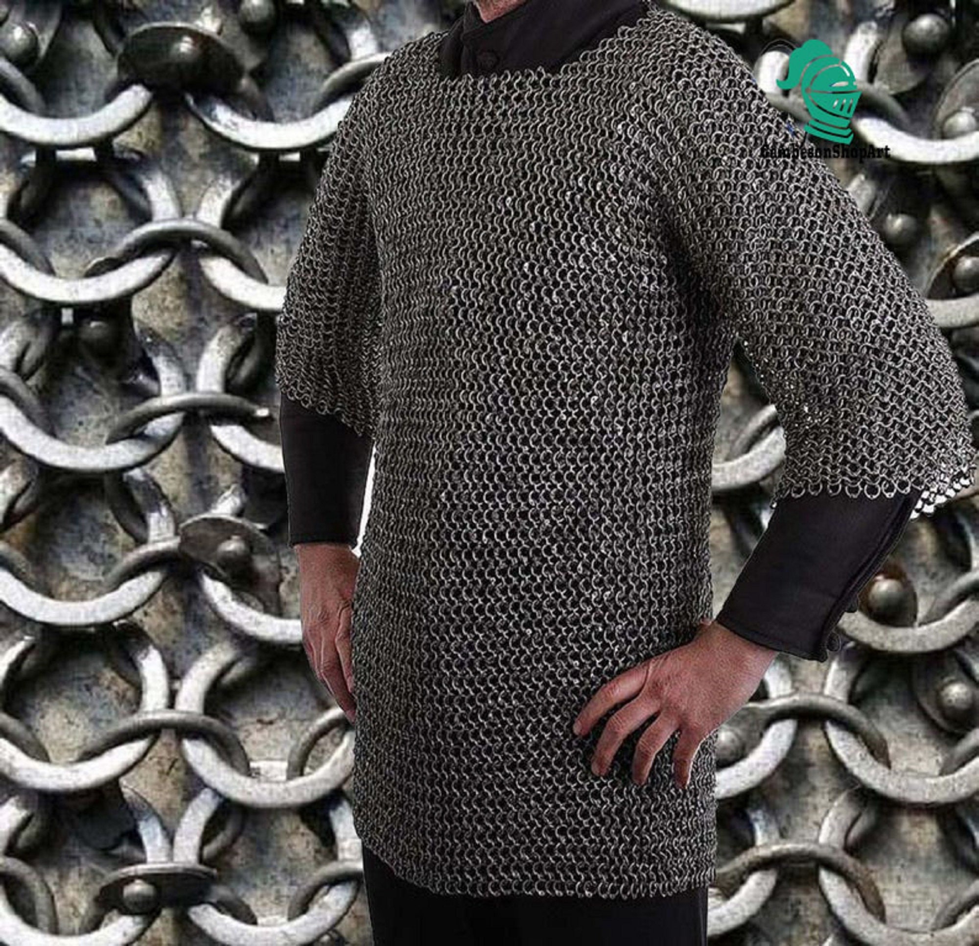 Chainmail Shirt 9 MM Round Riveted With Flat Washer Chain Mail Etsy UK