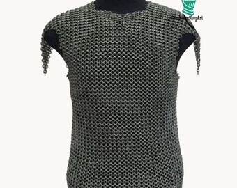 Chainmail Mild Steel shirt SCA armor shirt | butted chainmail shirt | helloween gifts