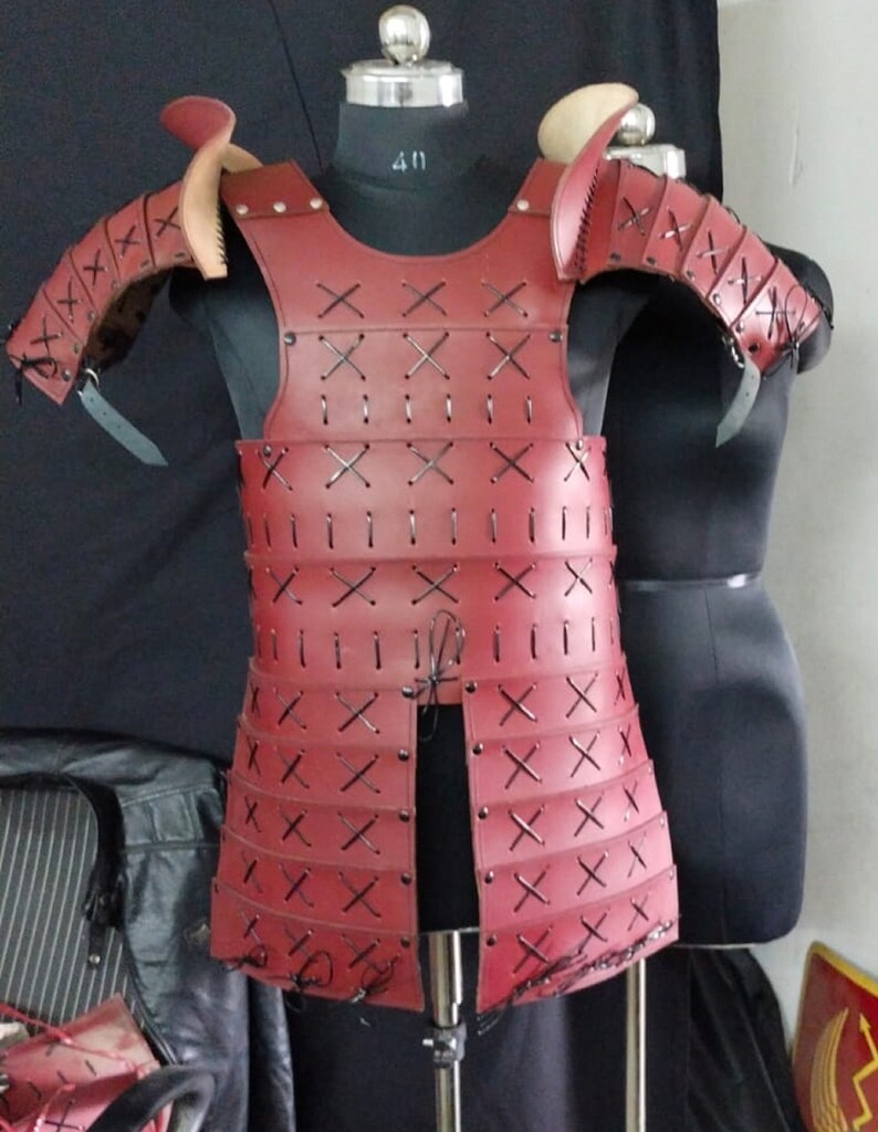 Samurai Leather Armour Set LARP Leather Armour Costume Etsy