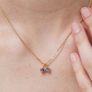 Birthstone Necklace • Family Birthstone • Gift for Mom • Custom Birthstone • Personalized Gifts • Bridesmaid Gift