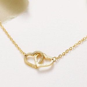 Collana con cuore intrecciato • Collana con impronta digitale • Collana con due cuori intrecciati • Impronta digitale personalizzata • Collana madre-figlia