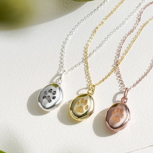 Paw Print Necklace • Pet Locket Necklace • Custom Pet Photo Locket Necklace • Personalized Locket • Engraved Locket •  Pet Photo Locket