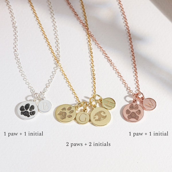 Pfote Abdruck Halskette • Dein Haustier Pfote Abdruck Halskette • Individuelle Haustier Halskette • Hundepfote Halskette • Katzenpfote Halskette • Personalisierte Hundepfote