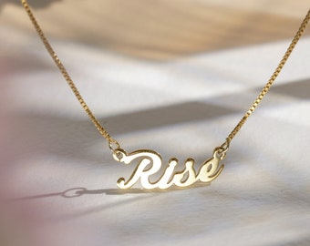 Rise Halskette • Buchstaben Halskette • Geschenk für Frauen • Weihnachtsgeschenk • Personalisierter Schmuck • Layering Halskette