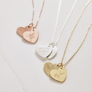 Fingerprint Necklace • Actual Handwriting • Hand Writing Necklace • Custom fingerprint • Grandma Gift • Gifts for mom • Thumbprint jewelry