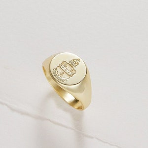 Anillo de sello personalizado • Escudo de armas • Escudo de bodas • Anillo con escudo familiar • Anillo personalizado • Anillo de sello • Regalo de bodas