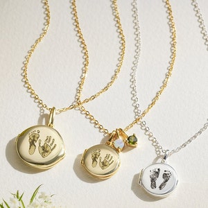 Benutzerdefinierte Medaillon Halskette • Gravierte Medaillon Halskette • Benutzerdefinierte Foto Medaillon Halskette • Personalisierte Medaillon • Baby-Dusche-Geschenk • Geschenk für Mama Bild 1