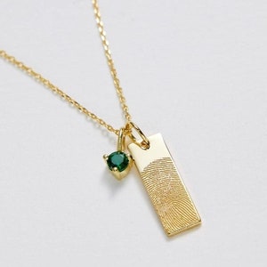 Fingerprint Necklace • Mothers Day Gifts • Fingerprint Keepsake • Custom fingerprint • Memorial gift • Handwriting Necklace