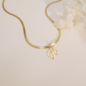 Custom Initial Necklace • Initial Charm Necklace • Custom Name Necklace • Personalized Necklace • Gold Initials • Mother&#39;s Day Gift
