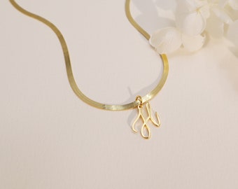 Custom Initial Necklace • Initial Charm Necklace • Custom Name Necklace • Personalized Necklace • Gold Initials • Mother's Day Gift