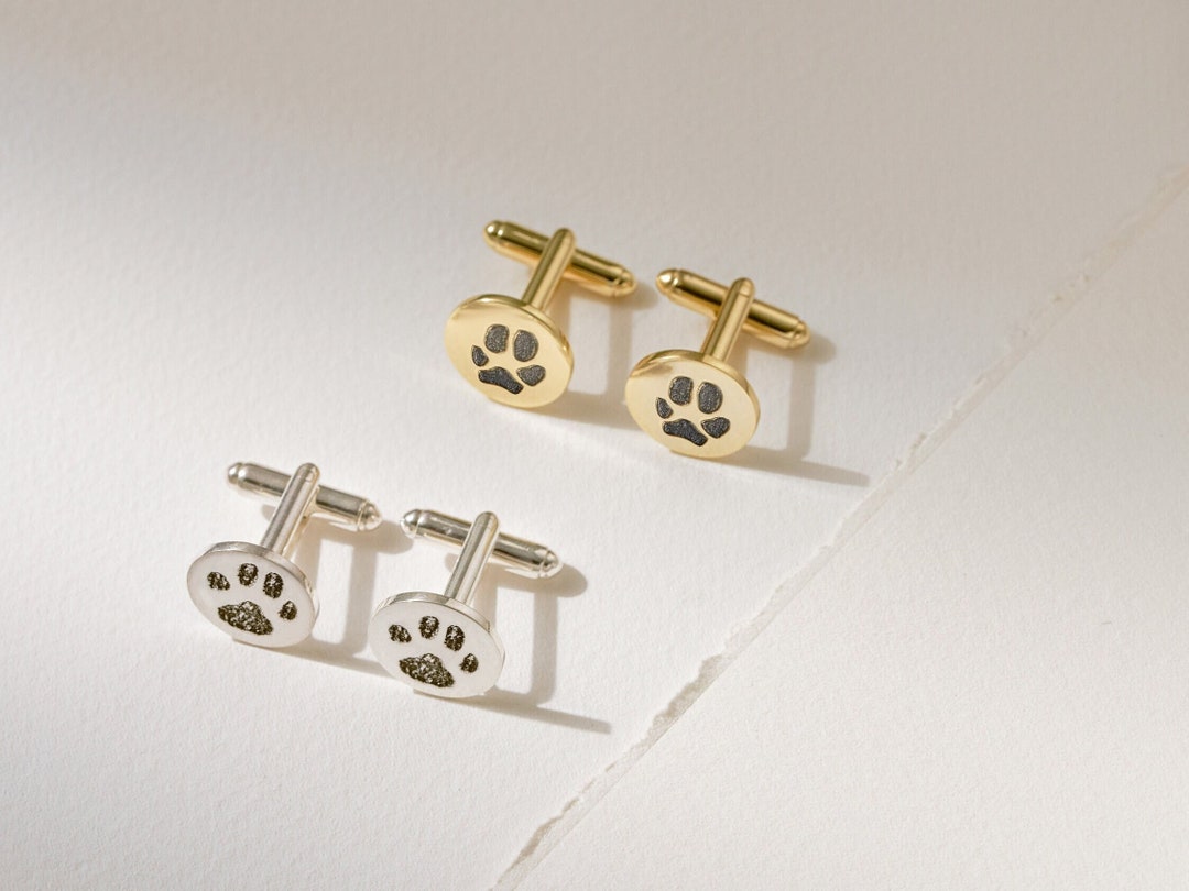 Personalized Cufflinks • Paw Print Cufflinks • Custom Pet Cufflinks ...