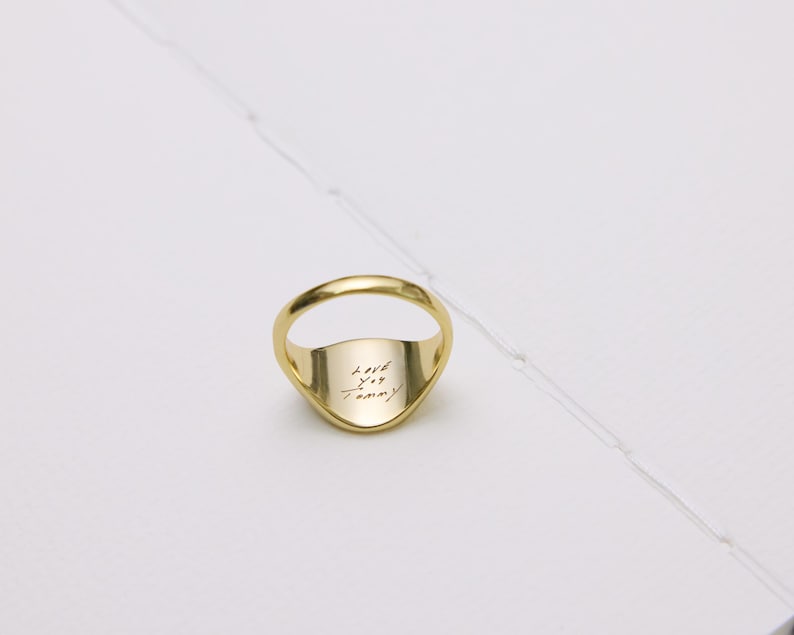 Custom Signet Ring Ring • Custom Nose Print • Engraved Ring • Personalized Pet Ring • Pet Memorial Jewelry • Personalized Pet Lover Gift image 4