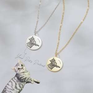 Personalized Pet Jewelry, Pet Portrait Custom Necklace, Personalized Pet Gifts, Custom Cat necklace, Gift for Pet Dog Necklace, Pet Momorial