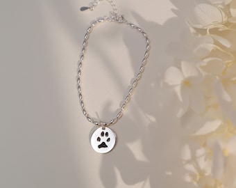 Paw Print Bracelet • Your Actual Pet Paw Print Bracelet • Custom Pet Bracelet • Dog Paw Bracelet • Cat paw Bracelet • Pet Portrait Bracelet