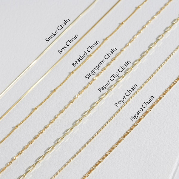 Niet-restitueerbare upgradeketting • Boxketting • Slangenketting • Gelaagde ketting • Dagelijkse ketting