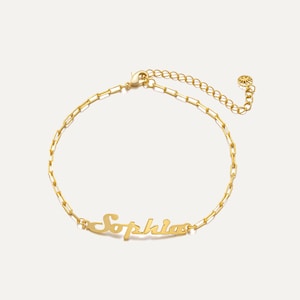 Name Bracelet in Minimal Link • Custom Name Jewelry • Perfect Gift for Her • Personalized Gift • Gift for Her