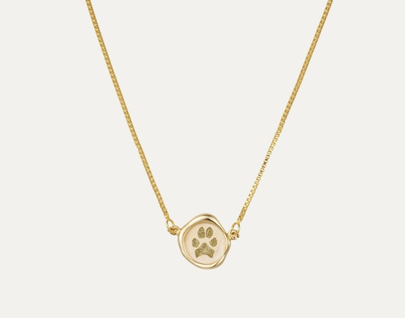 Paw Print Necklace • Your Actual Pet Paw Print Necklace • Custom Pet Necklace • Dog Paw Necklace • Cat paw necklace • Memorial Loss