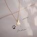 Paw Print Necklace • Your Actual Pet Paw Print Necklace • Custom Pet Necklace • Dog Paw Necklace • Cat paw necklace • Personalized dog paw 