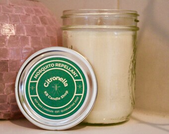 Citronela: repelente de mosquitos, vela de 16 oz