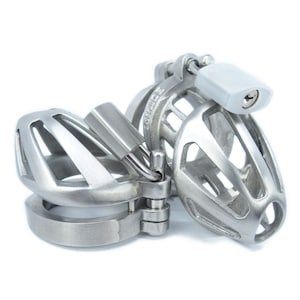 Micro Cage for Tiny Men Flat Gag Stainless Steel Super Small Male Chastity  Cage