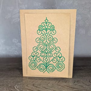 Christmas Tree Hand Embroidery Cardstock Pattern