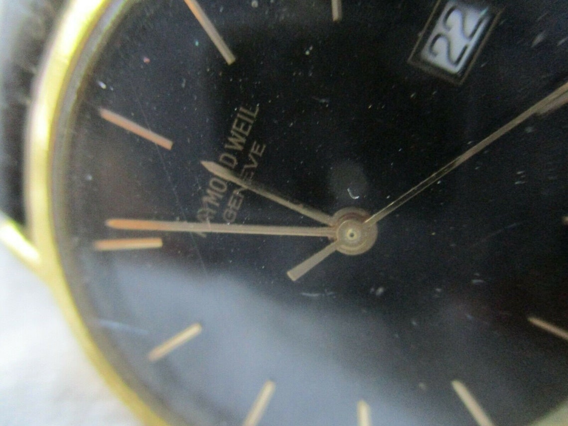 raymond weil 18k gold electroplated water resistant