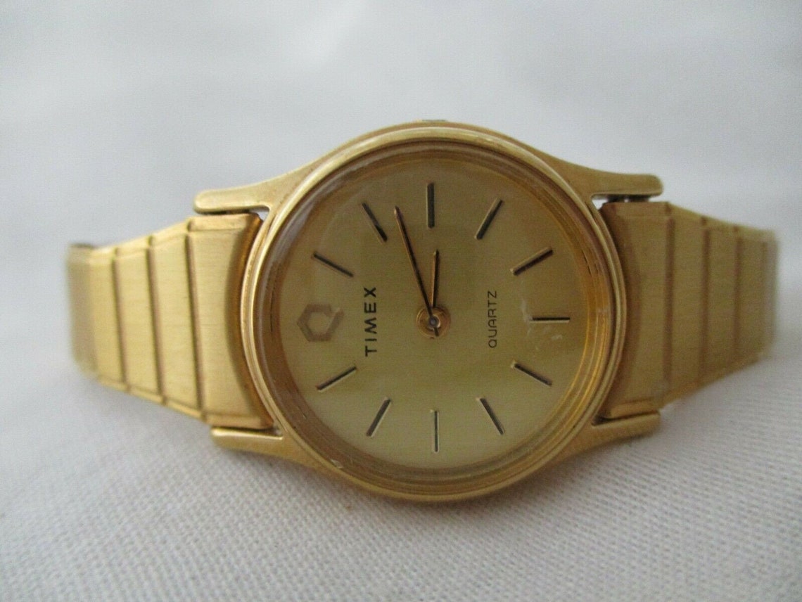 Timex K Cell Classy Gold Toned Armbanduhr mit Dehnband Etsy
