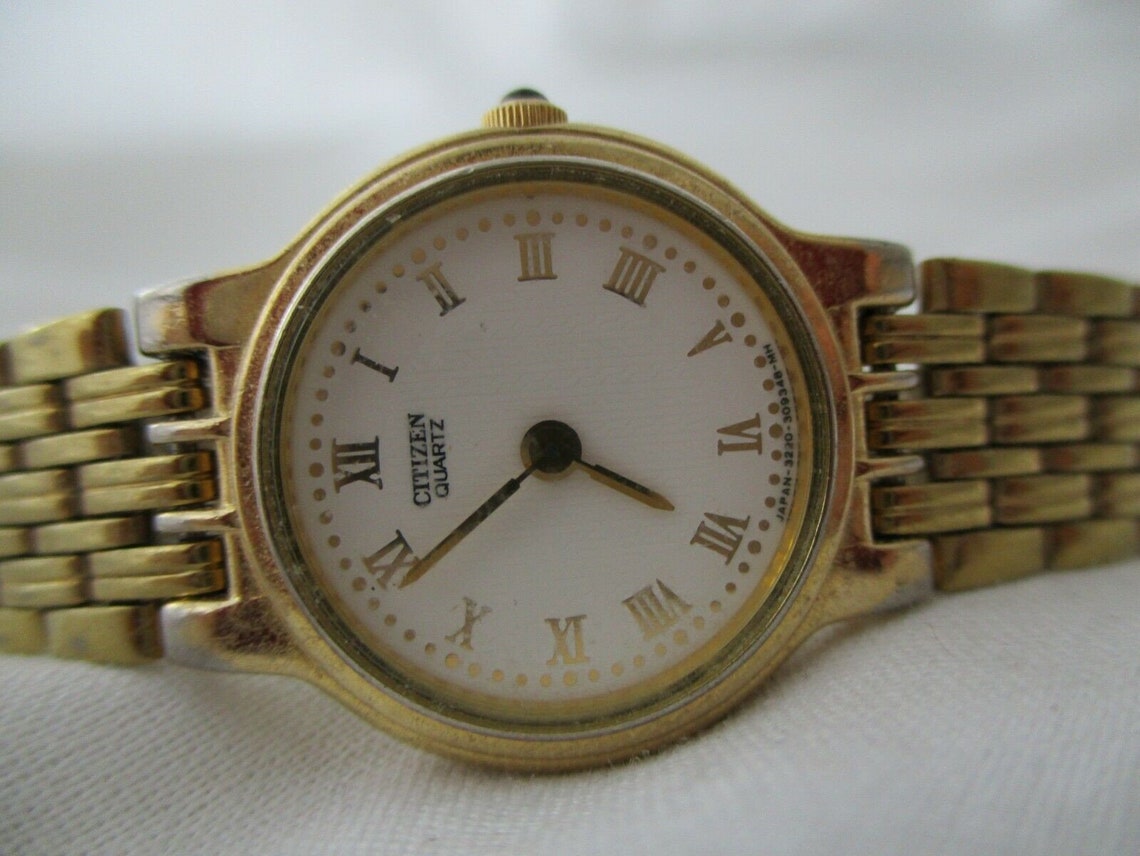 citizen watch and bracelet set gold