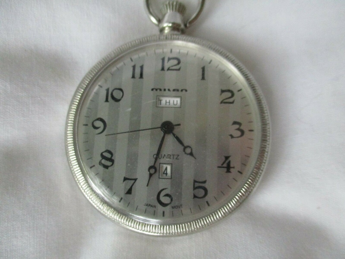 Milan Analog Pocket Watch with Quartz Movement Etsy