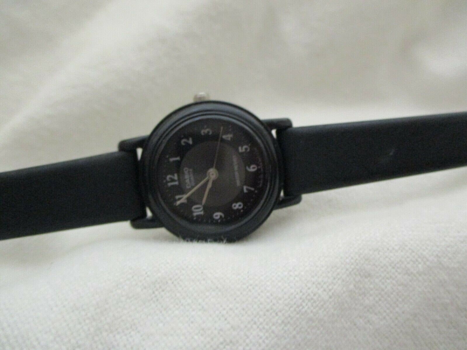 casio leather strap women's watch