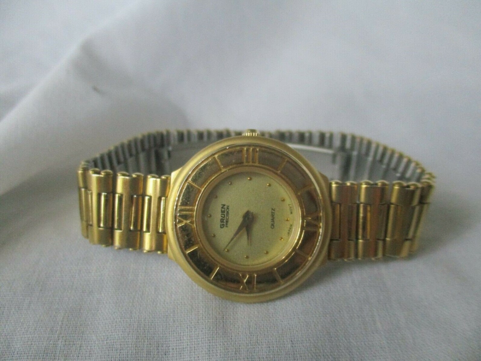 Gruen Women's Gold Toned Classy Roman Numeral Wristwatch Etsy