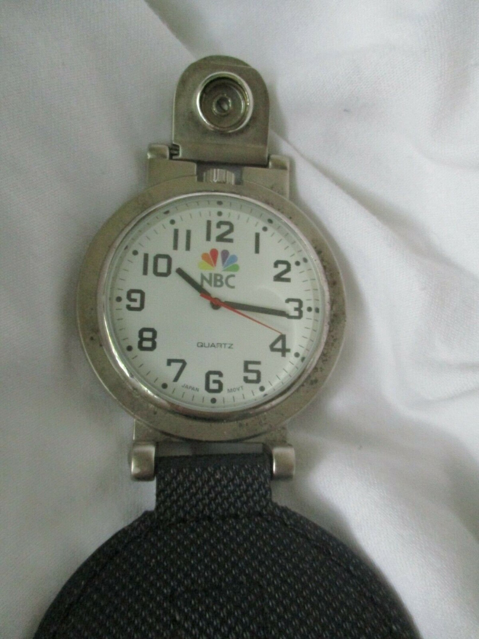 NBC Belt Loop Watch Black & Silver Toned Etsy