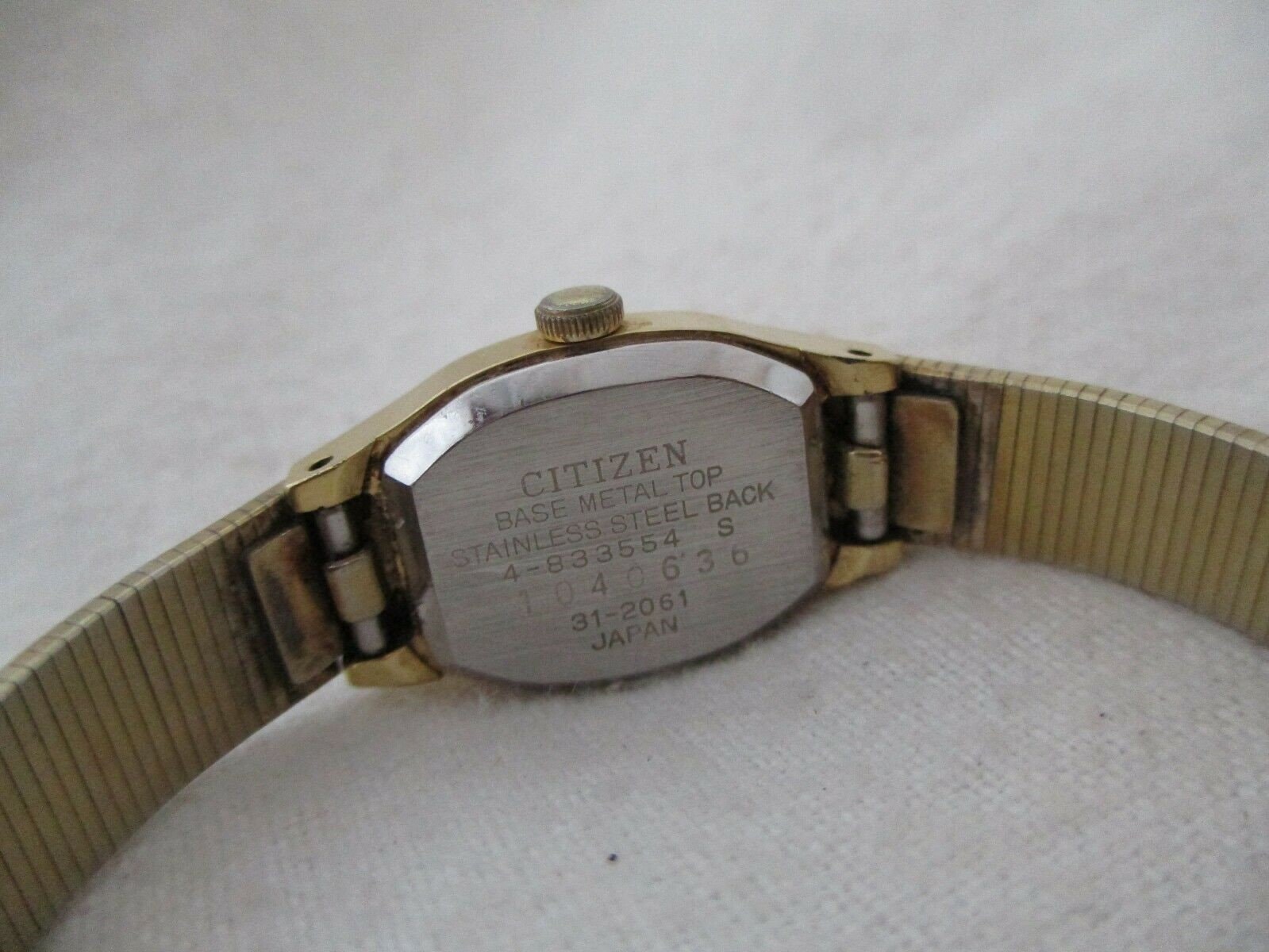 Citizen Watch Gold Toned Band Square Shaped Face | Etsy