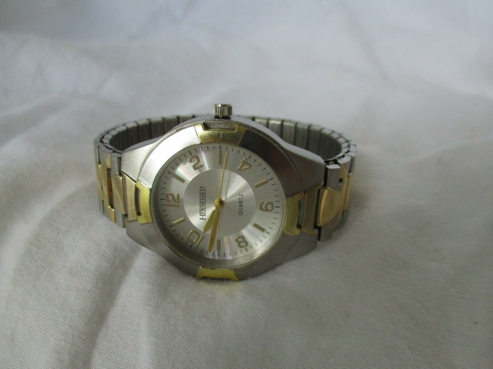 Hennessey Analog Watch w/ TwoTone Metal Band WORKING Etsy