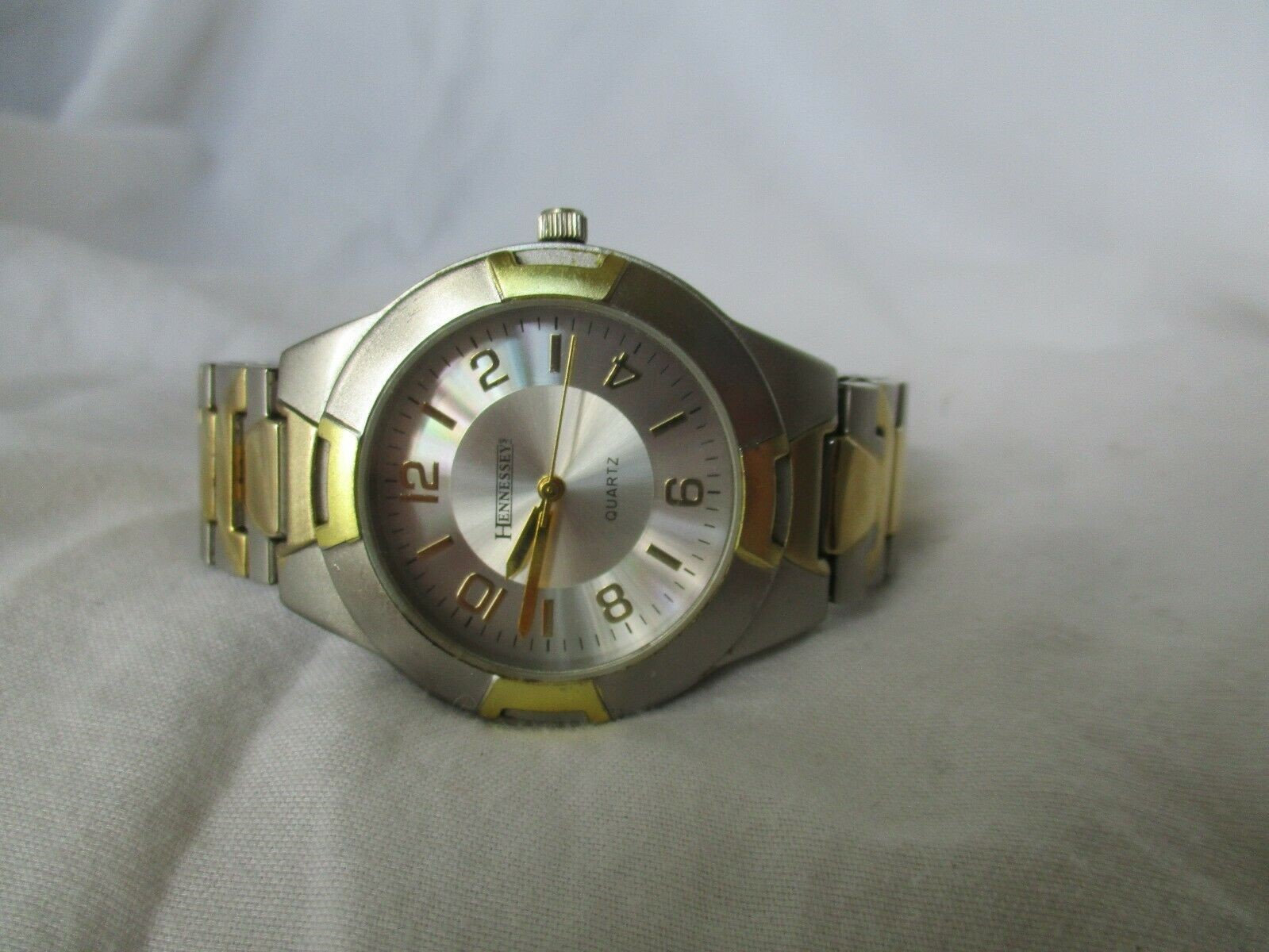 Hennessey Analog Watch w/ TwoTone Metal Band WORKING Etsy
