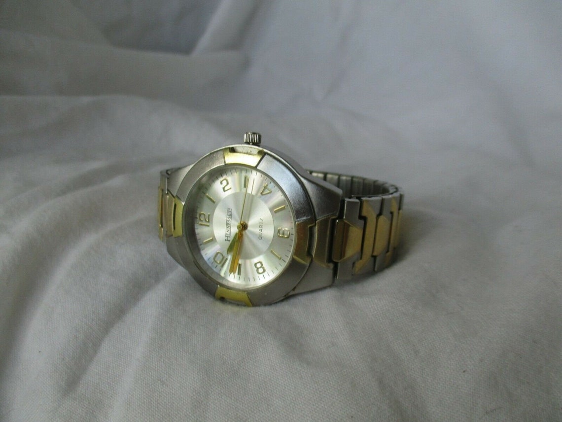 Hennessey Analog Watch w/ TwoTone Metal Band WORKING Etsy