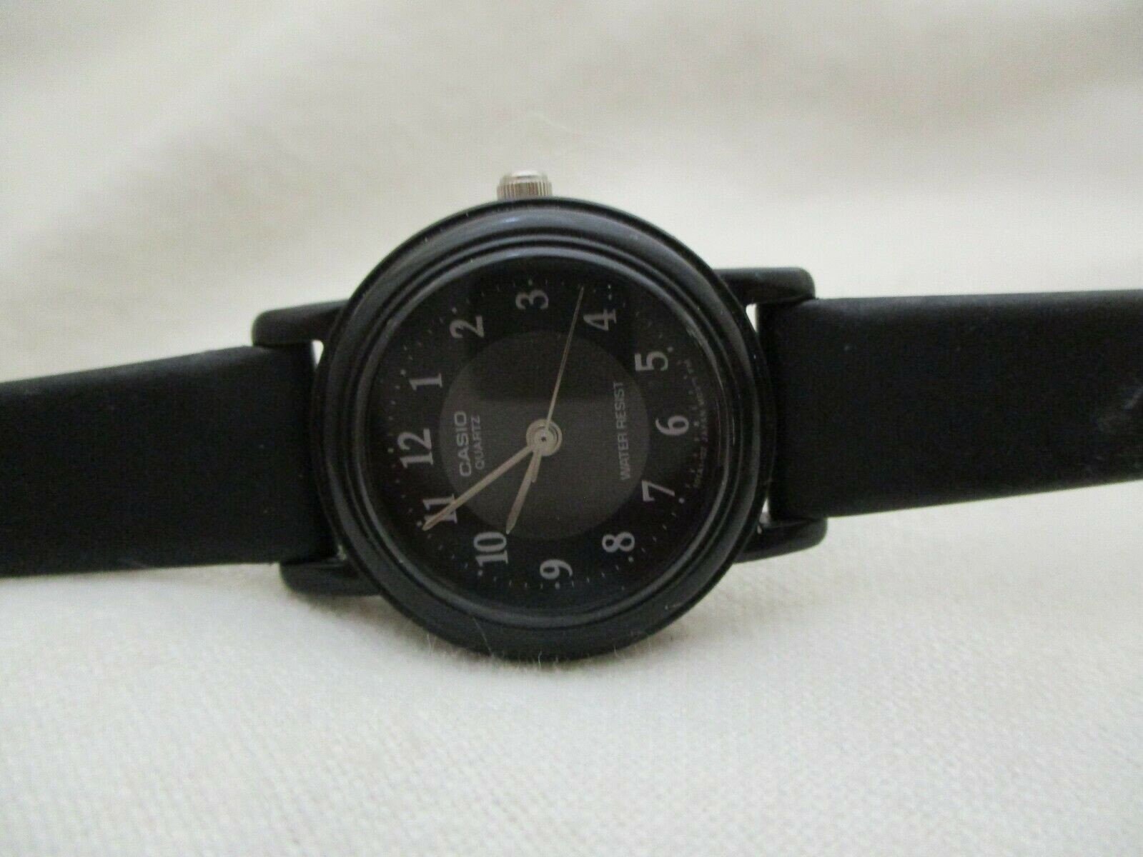 casio leather strap women's watch