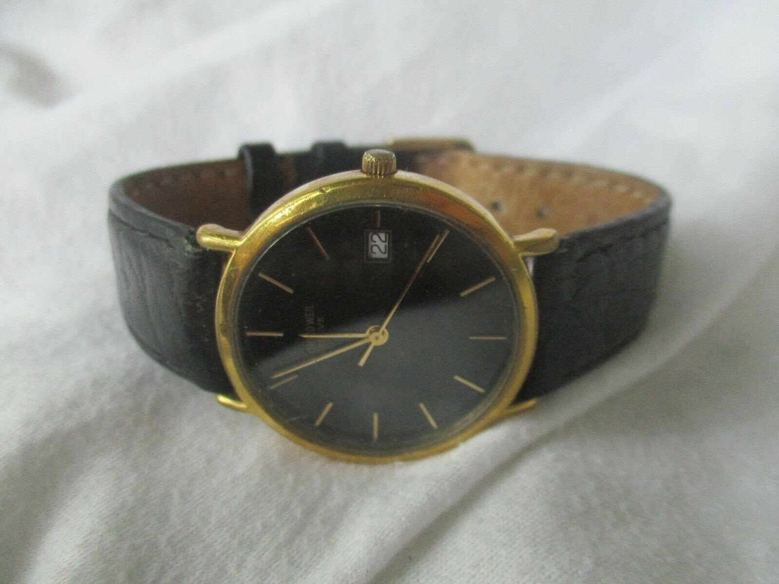 raymond weil 18k gold electroplated water resistant