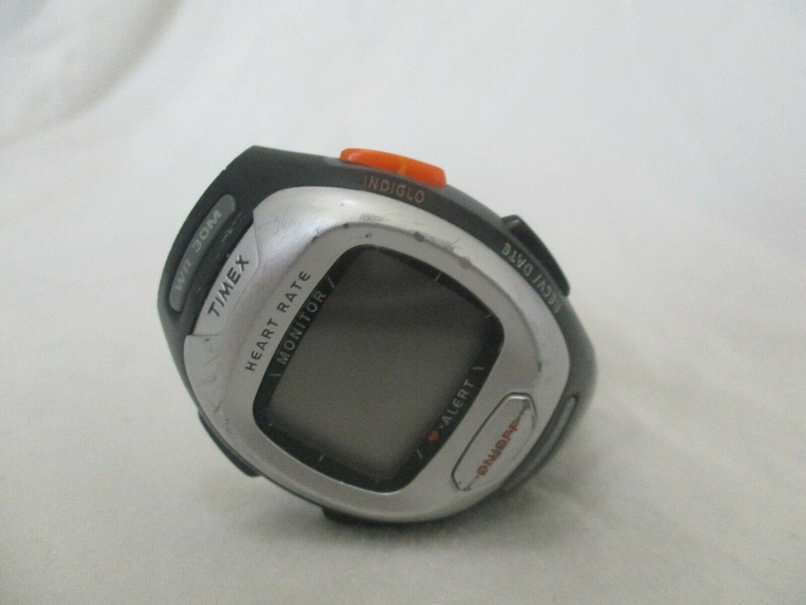 Timex Digital Watch Heart Rate Monitor Indiglo Water Resistant Etsy