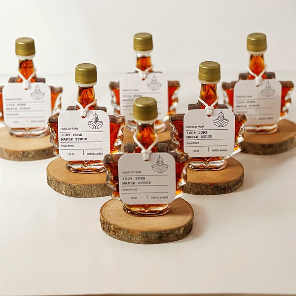 BULK ORDER Pure Canadian Maple Syrup in Maple Leaf-Shaped Bottle - Artisanal, Sustainable, Exceptional Quality - Perfect Gift for Events